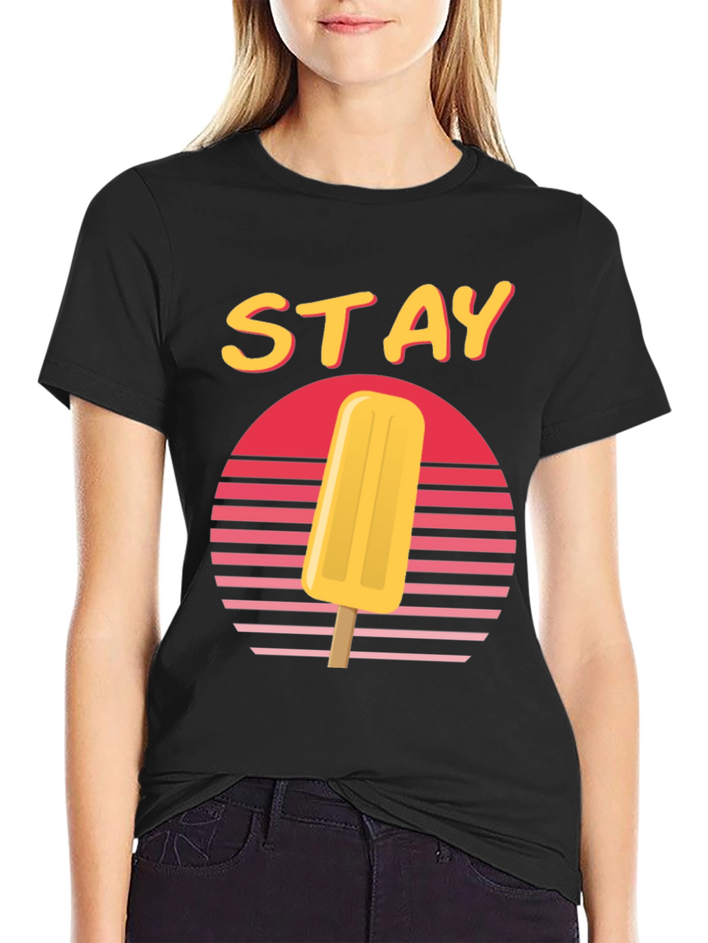 Retro Sunset Popsicle T-Shirt - Stay Cool