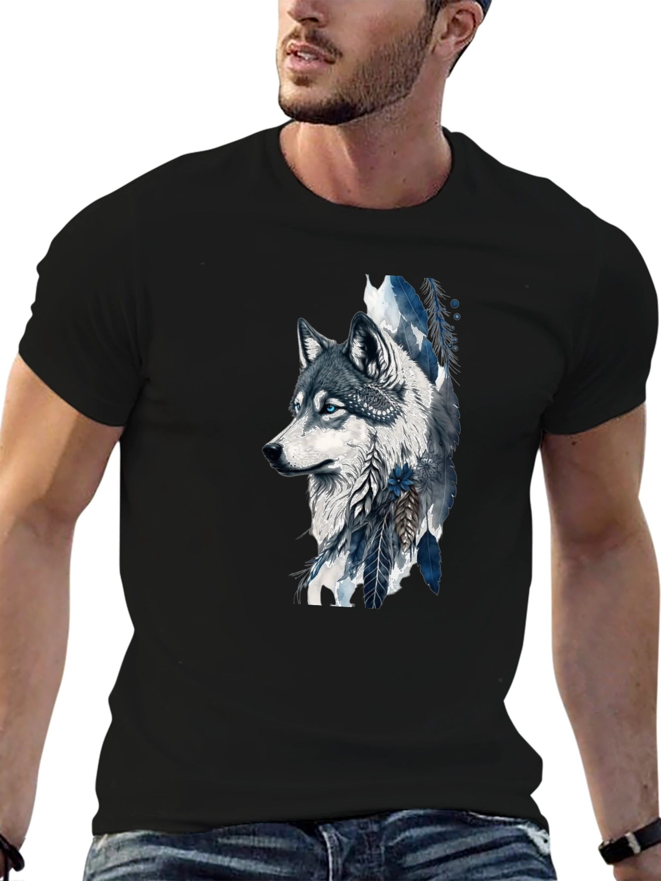 Wolf Graphic Print Tee - Stylish & Unique Design