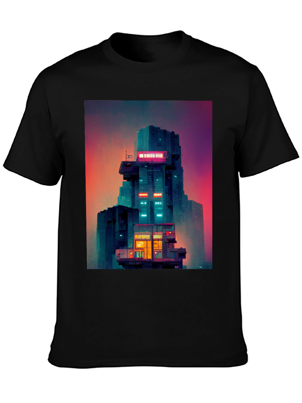 Retro Sci-Fi Building T-Shirt