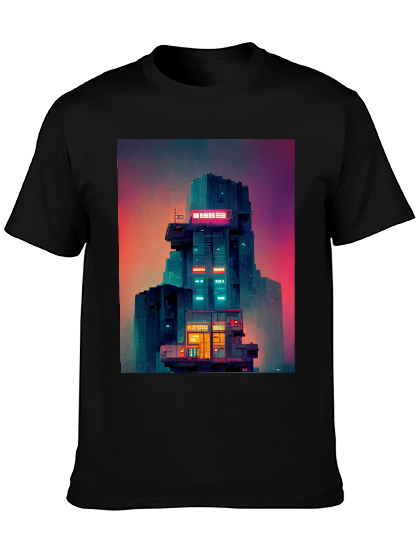 Retro Sci-Fi Building T-Shirt