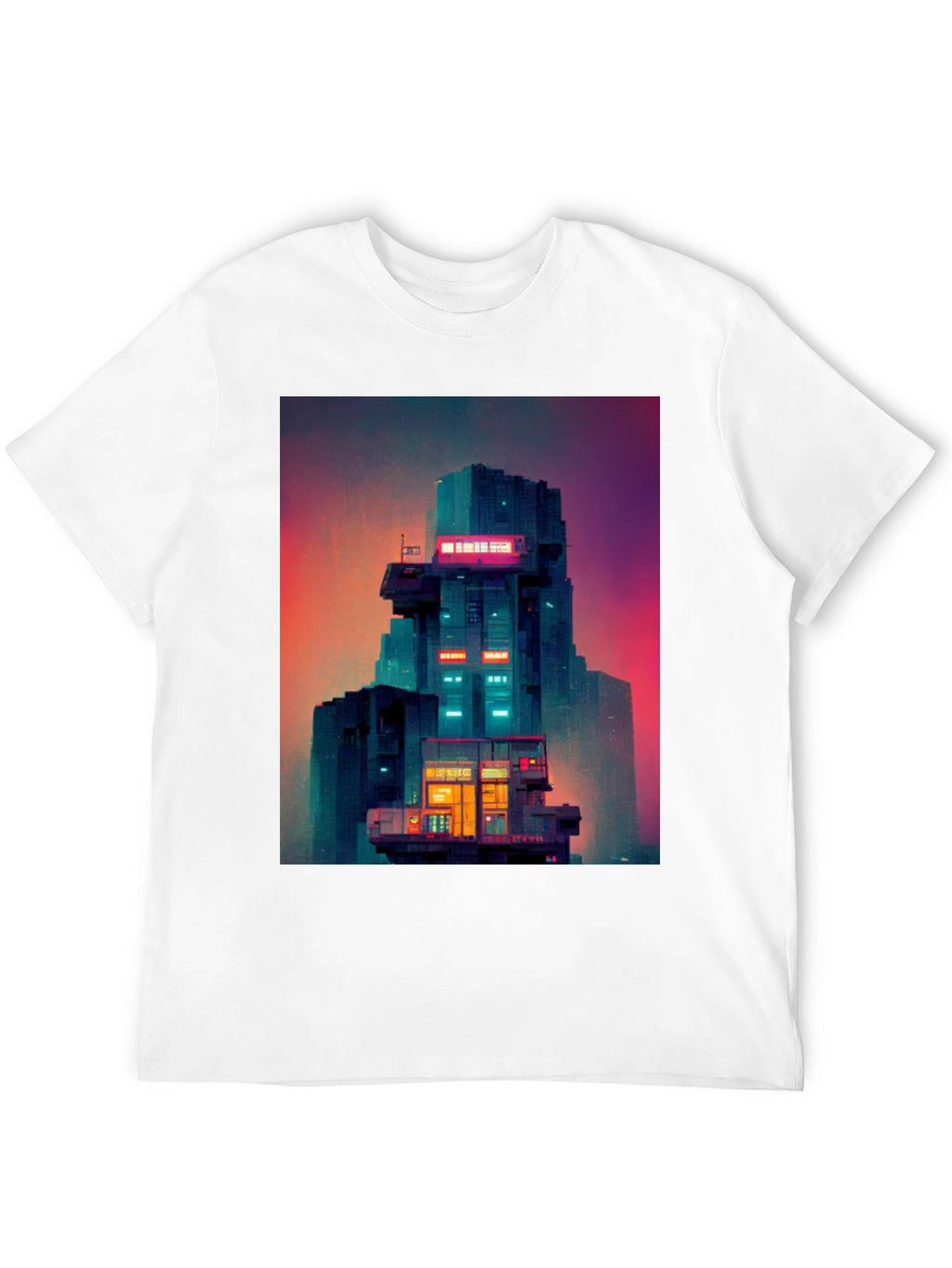 Retro Sci-Fi Building T-Shirt