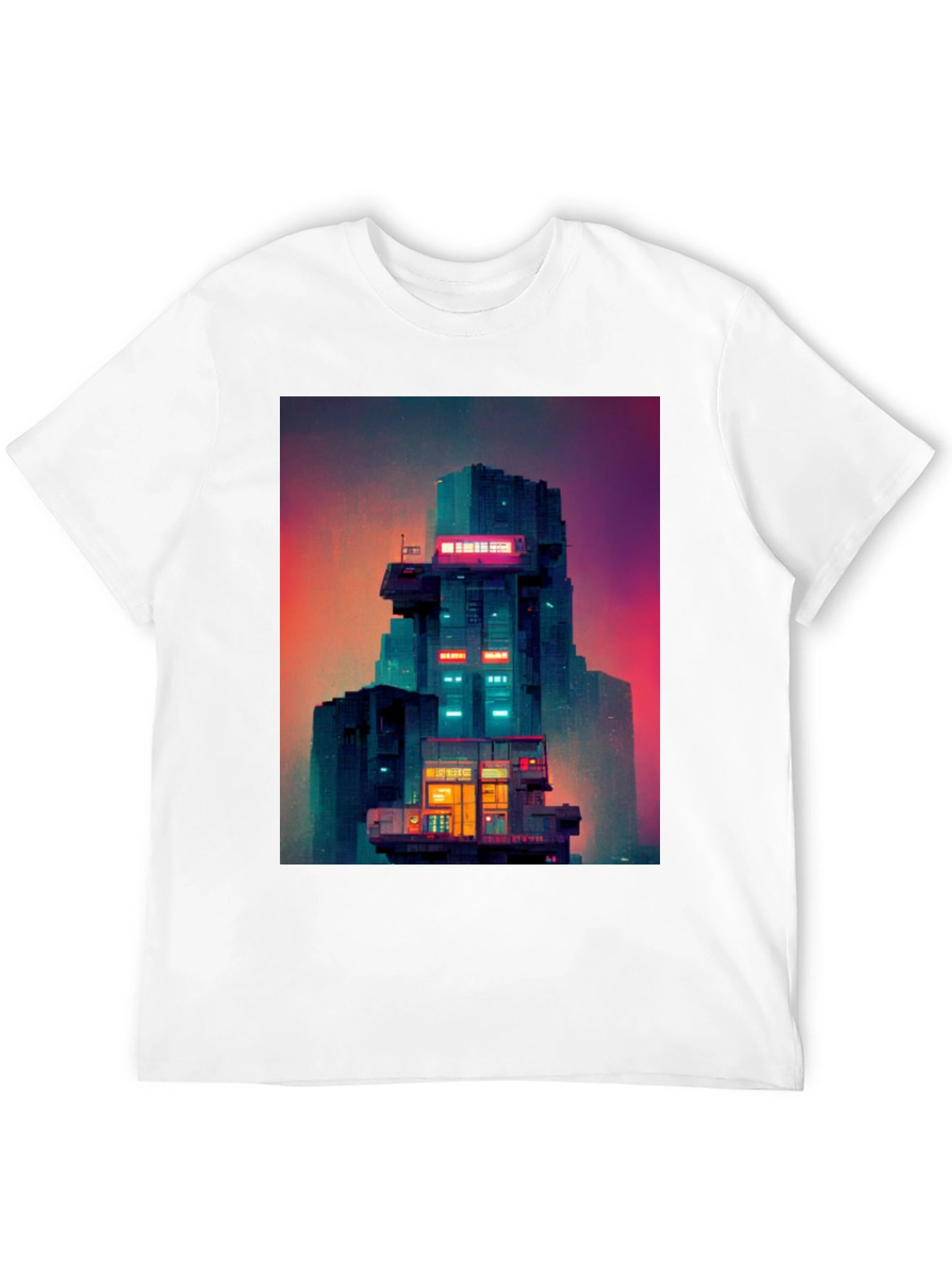 Retro Sci-Fi Building T-Shirt