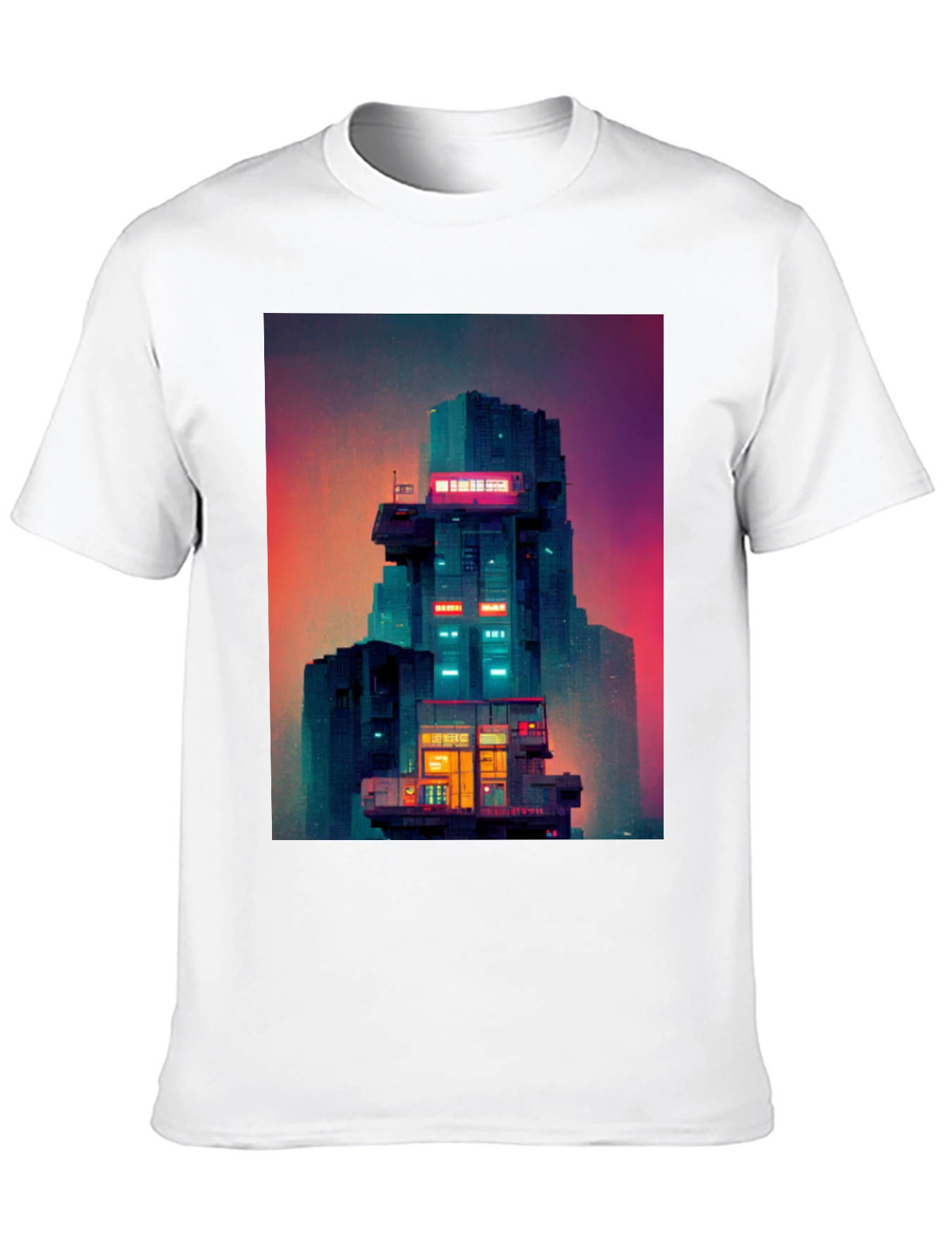 Retro Sci-Fi Building T-Shirt