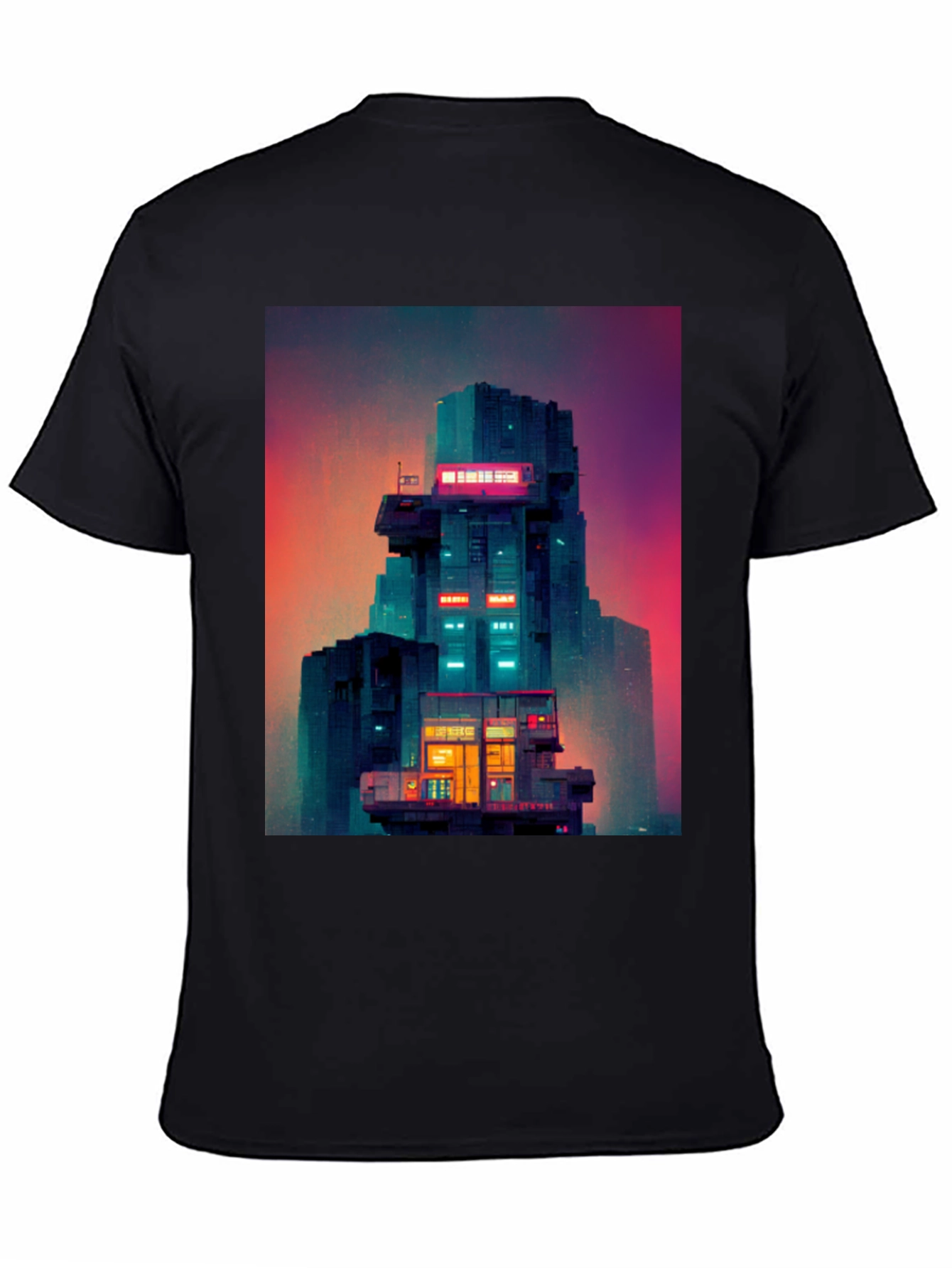 Retro Sci-Fi Building T-Shirt
