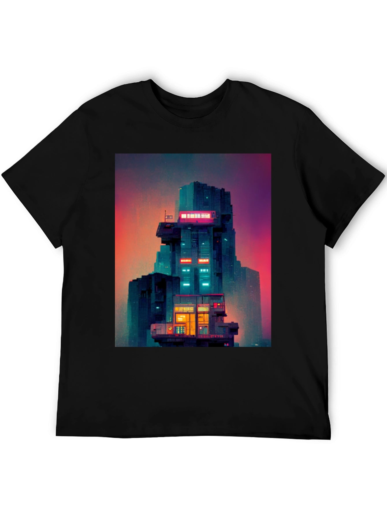 Retro Sci-Fi Building T-Shirt