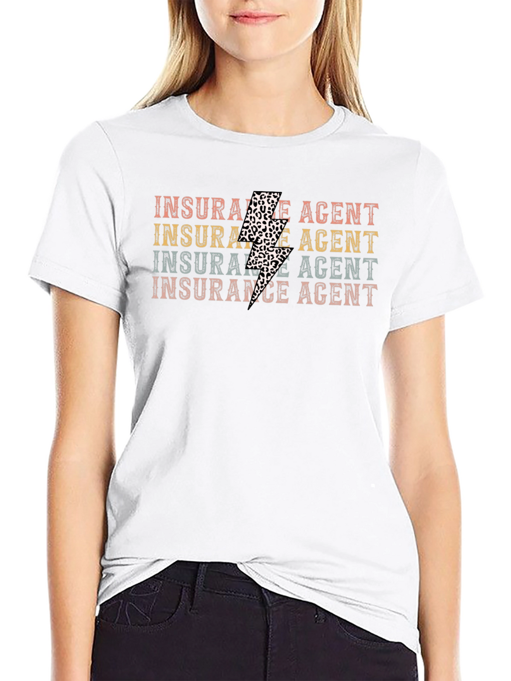 Insurance Agent Leopard Bolt T-Shirt