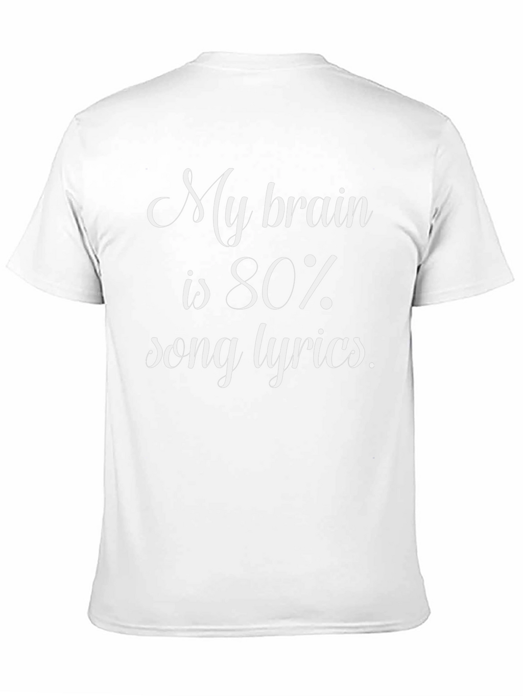 Song Lyrics Brain Black T-Shirt