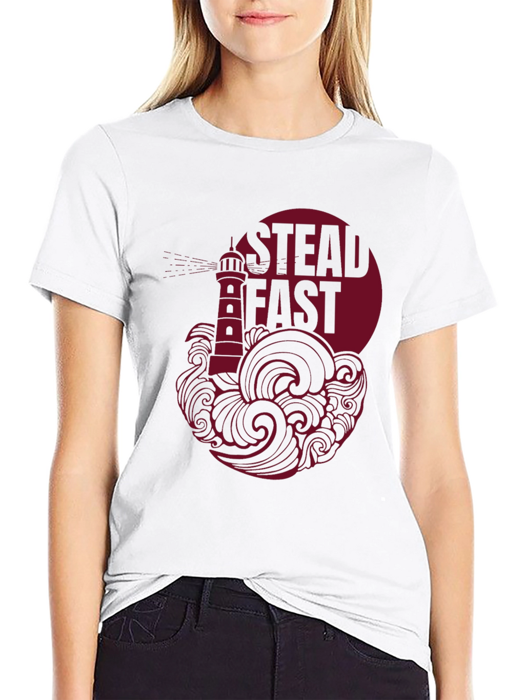 Steadfast Lighthouse Graphic Tee - Black Cotton
