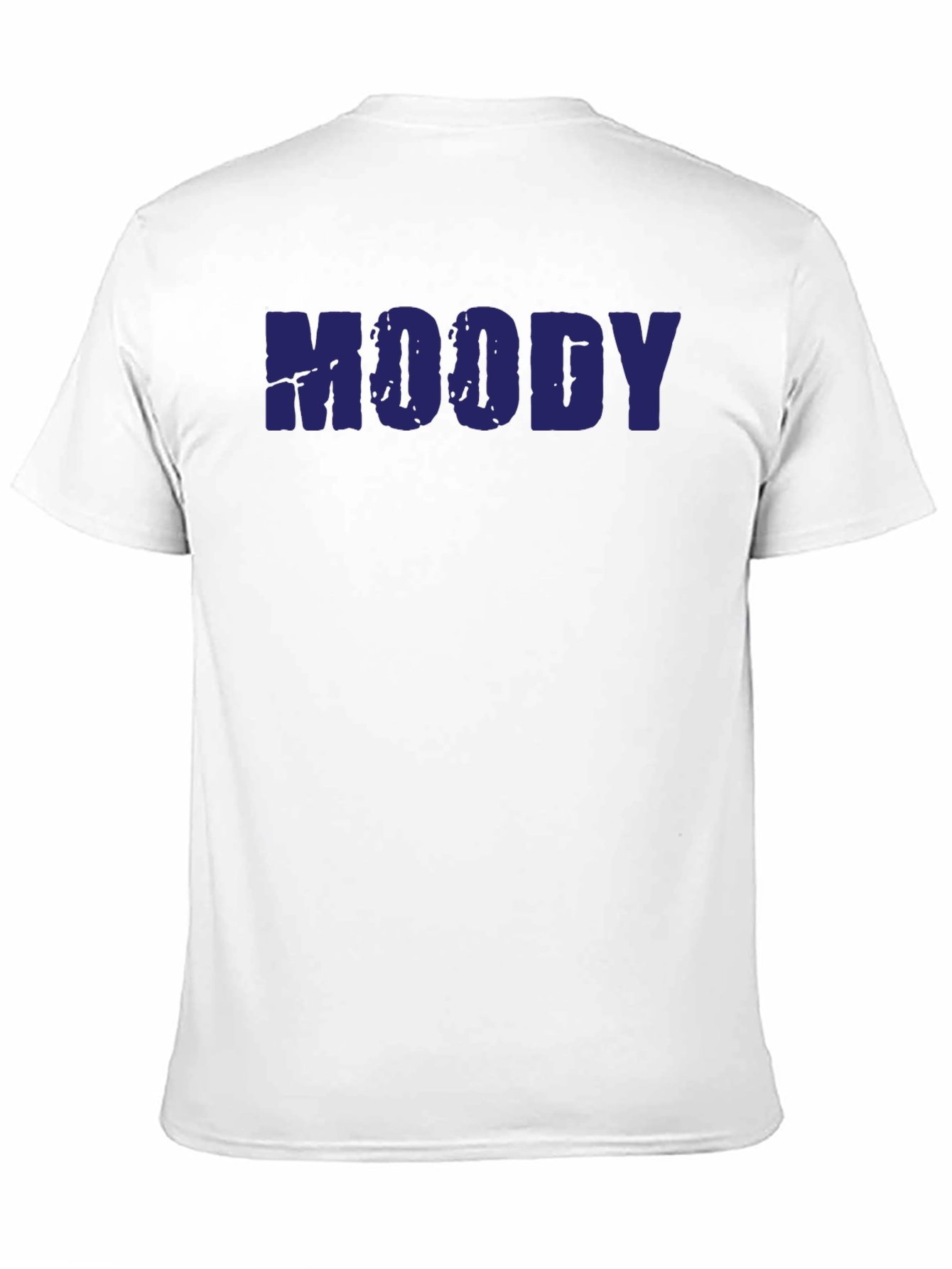Moody Graphic T-Shirt - Dark Blue Text Tee