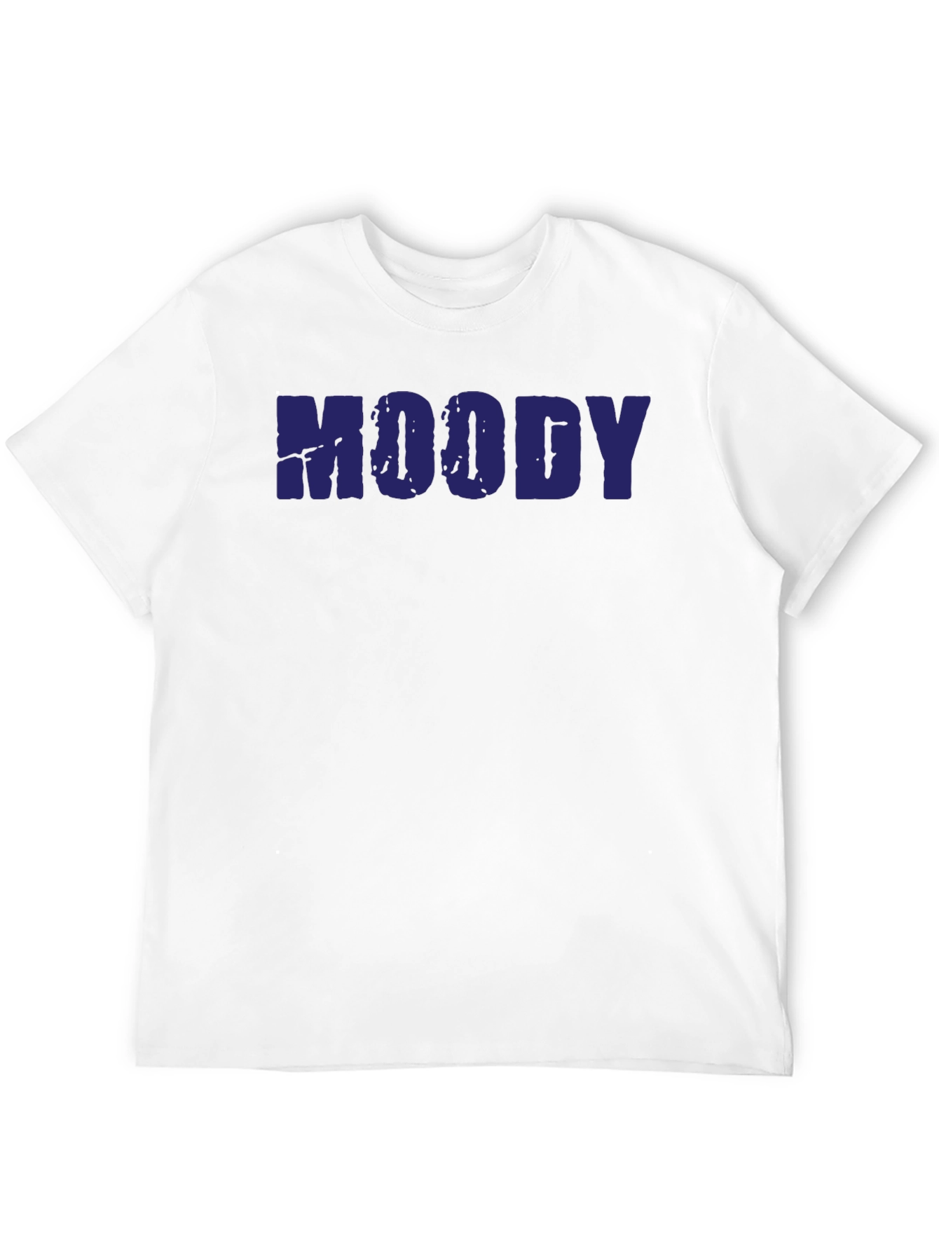 Moody Graphic T-Shirt - Dark Blue Text Tee