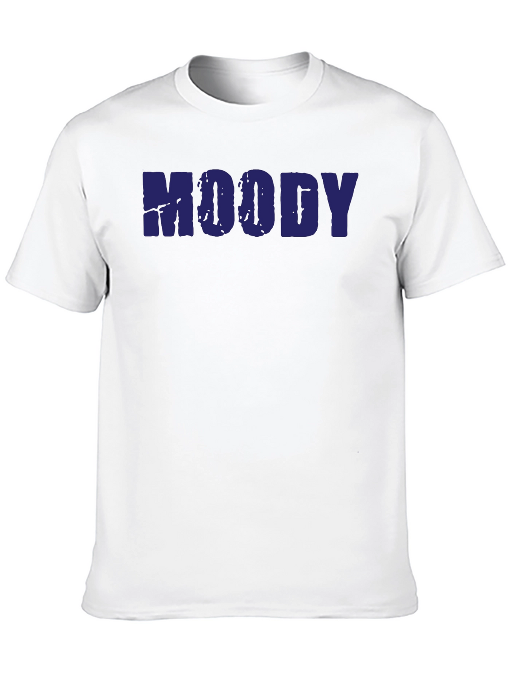 Moody Graphic T-Shirt - Dark Blue Text Tee