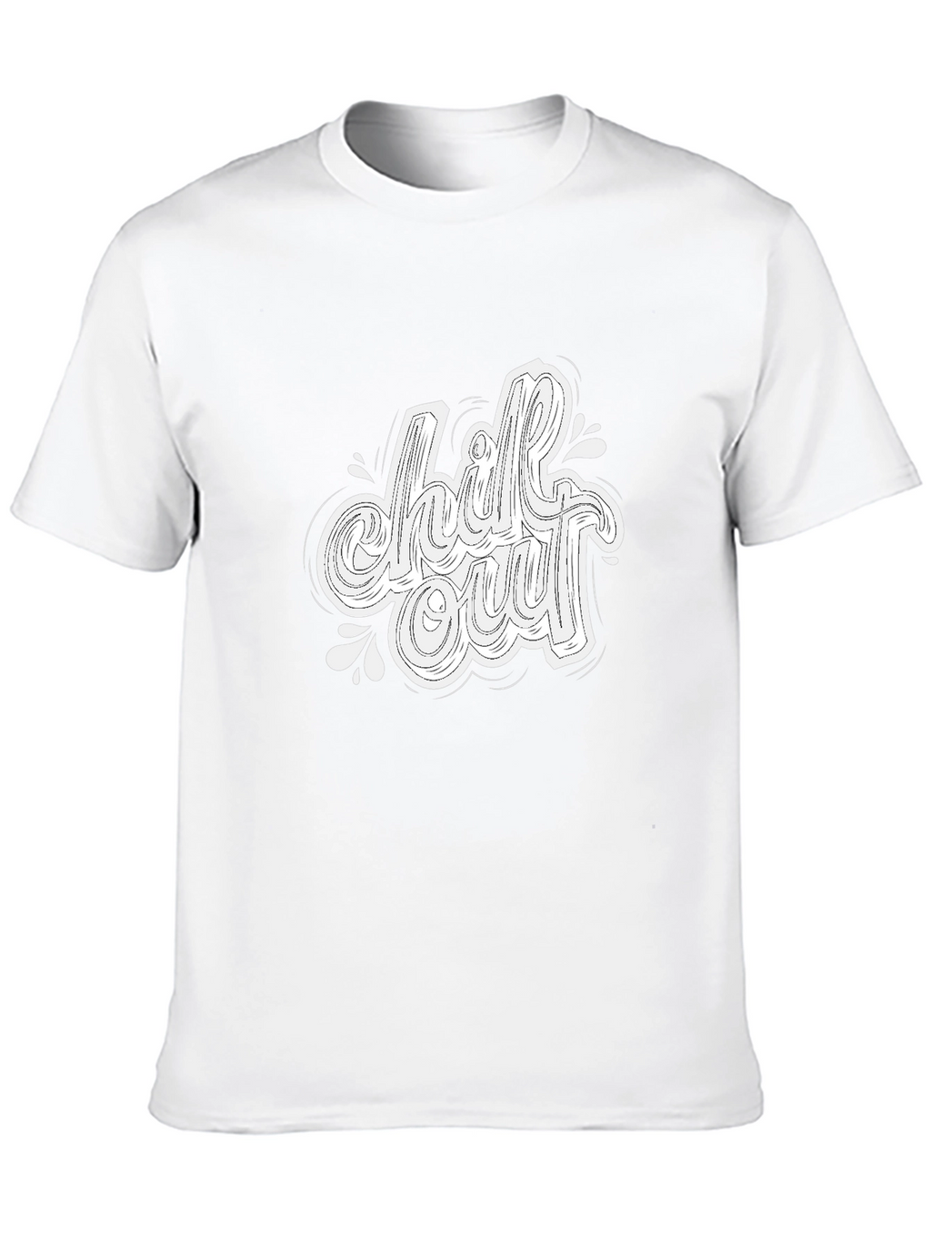 Chill Out Graphic Print Black T-Shirt
