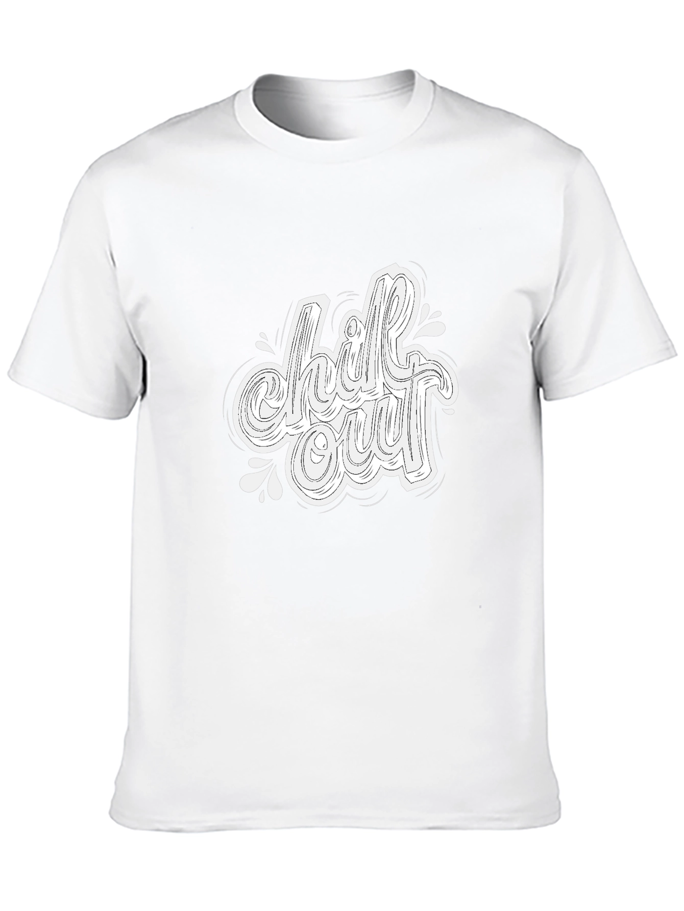 Chill Out Graphic Print Black T-Shirt