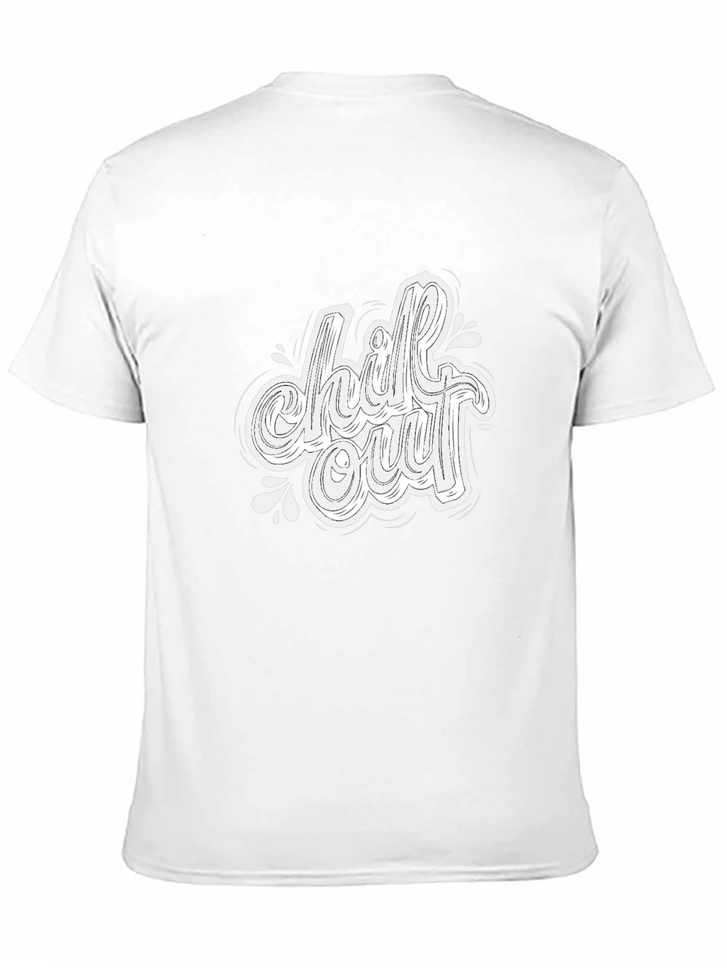 Chill Out Graphic Print Black T-Shirt