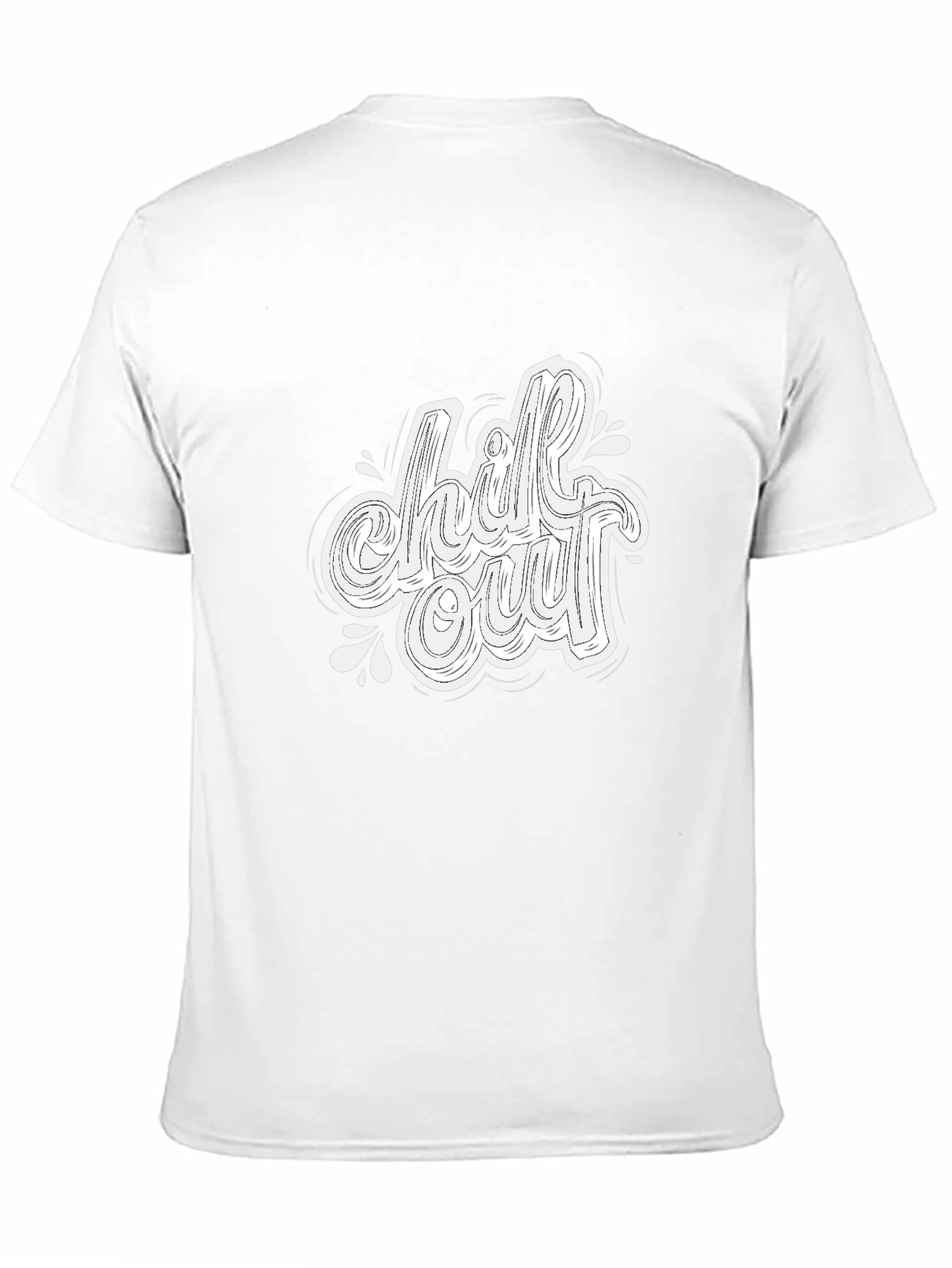 Chill Out Graphic Print Black T-Shirt