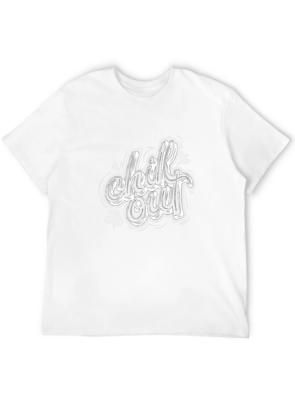 Chill Out Graphic Print Black T-Shirt