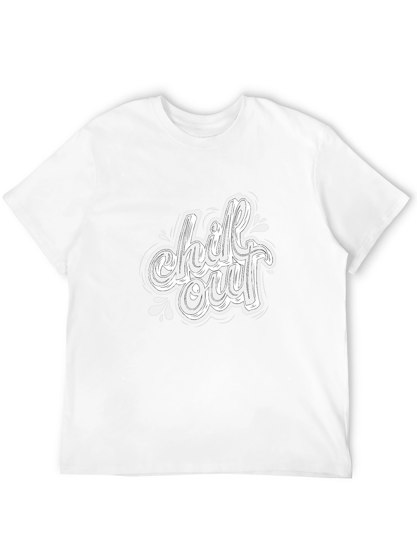 Chill Out Graphic Print Black T-Shirt