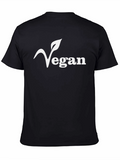 Vegan T-Shirt Leaf Logo Soft Cotton Tee
