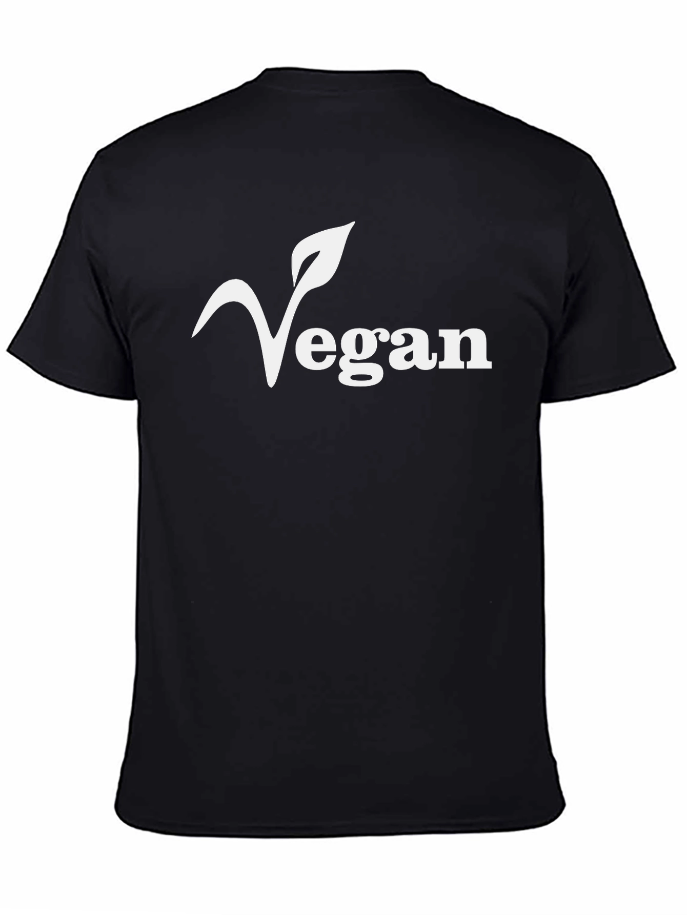 Vegan T-Shirt Leaf Logo Soft Cotton Tee