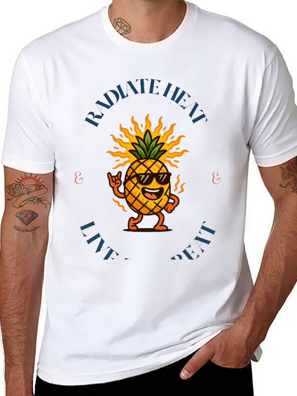 Radiate Heat Pineapple Graphic T-Shirt