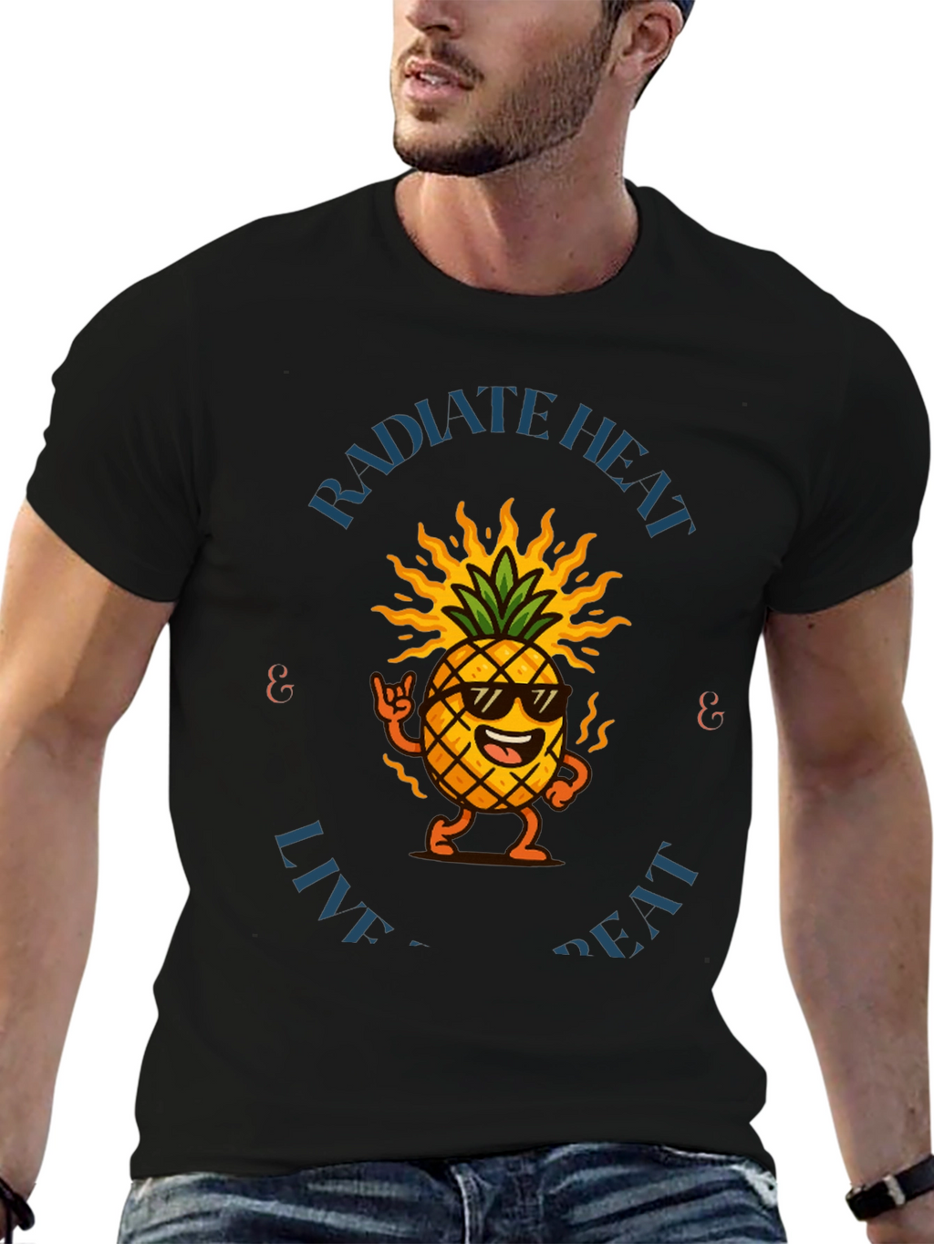 Radiate Heat Pineapple Graphic T-Shirt