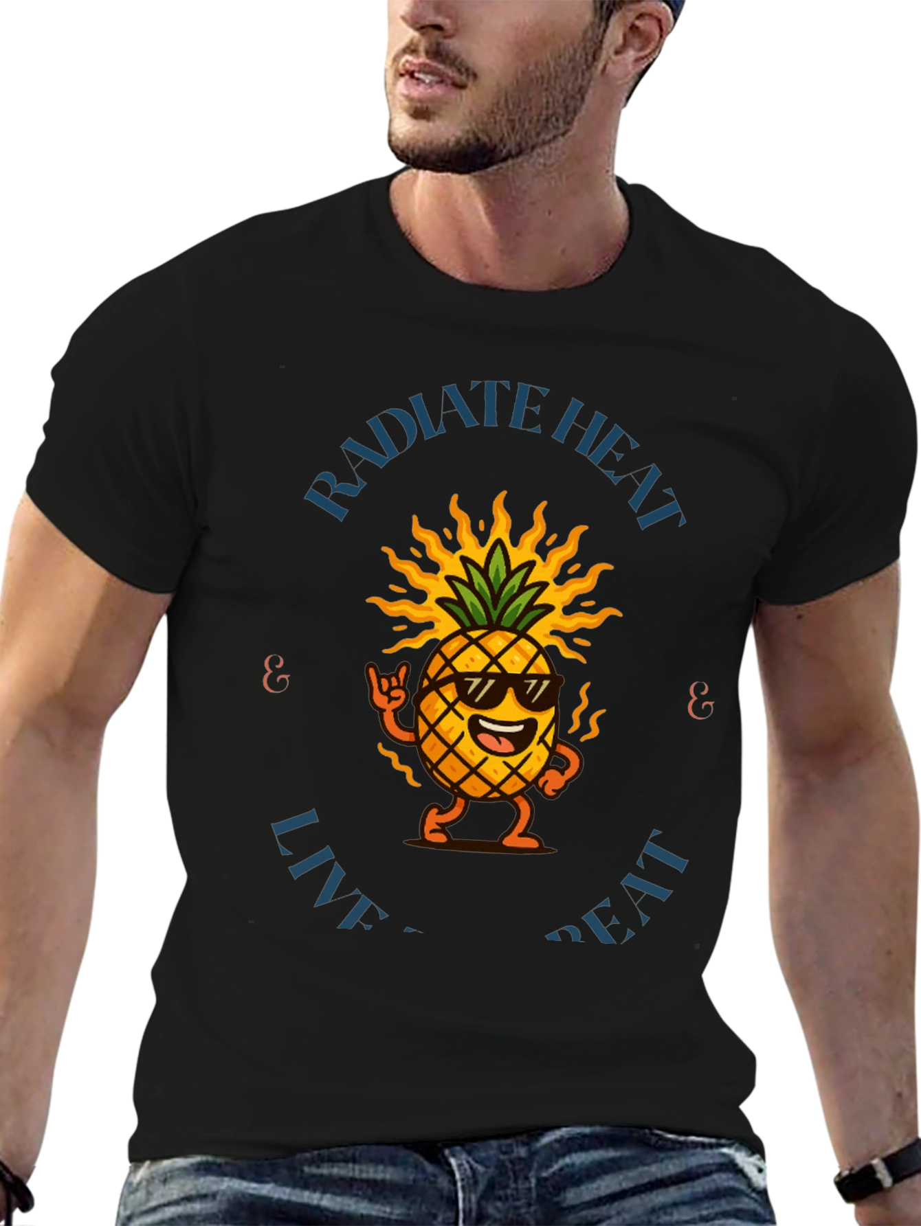 Radiate Heat Pineapple Graphic T-Shirt
