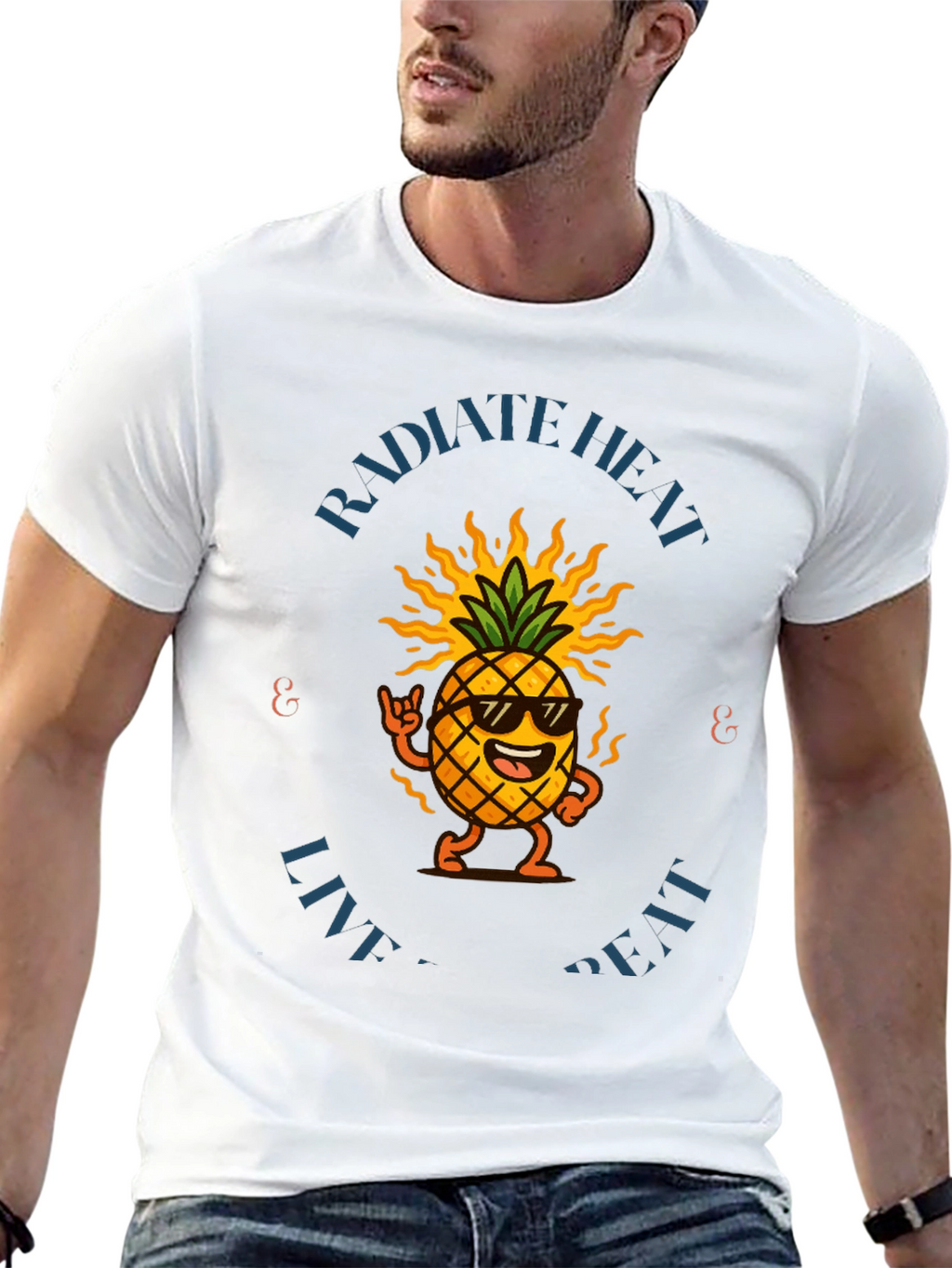 Radiate Heat Pineapple Graphic T-Shirt