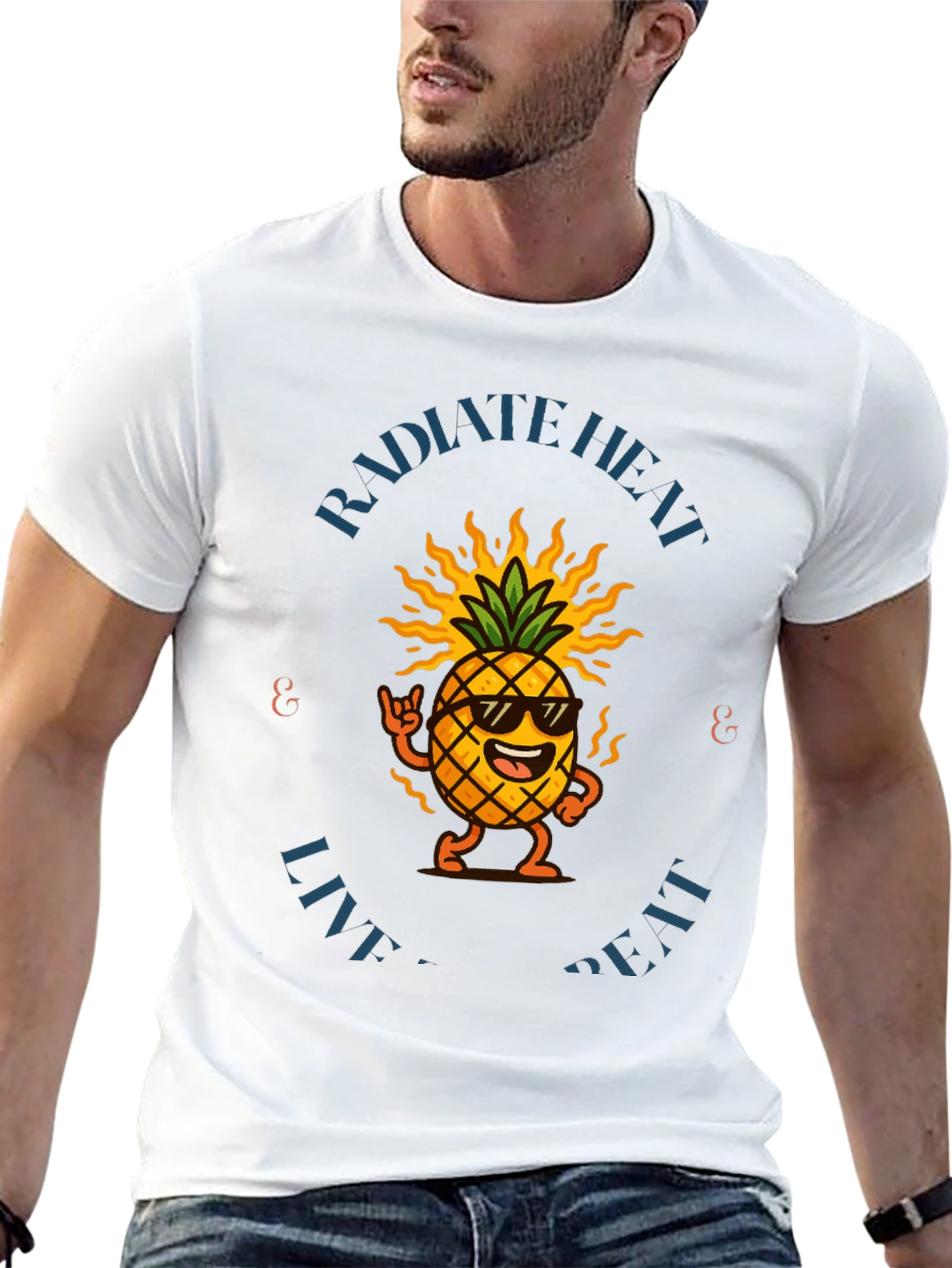 Radiate Heat Pineapple Graphic T-Shirt