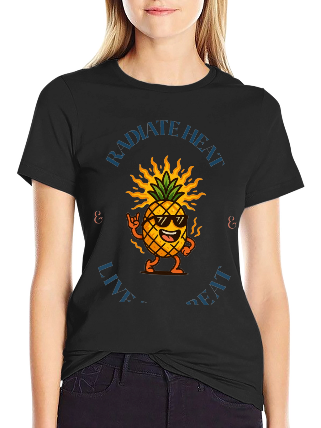 Radiate Heat Pineapple Graphic T-Shirt