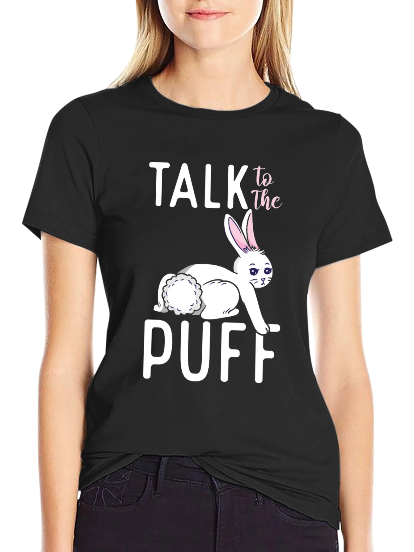 Talk to the Puff Easter Bunny Novelty T-Shirt