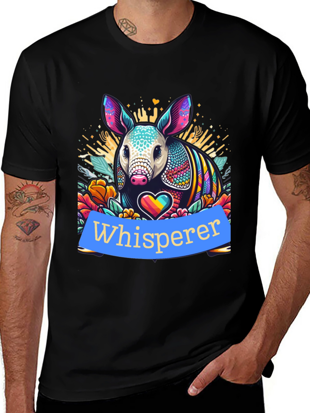 Armadillo Whisperer Graphic Tee - Unique Design
