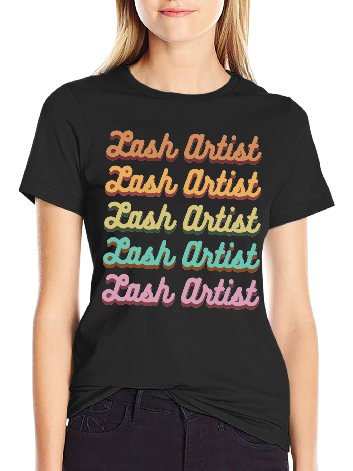 Lash Artist Retro T-Shirt - Colorful Graphic Tee