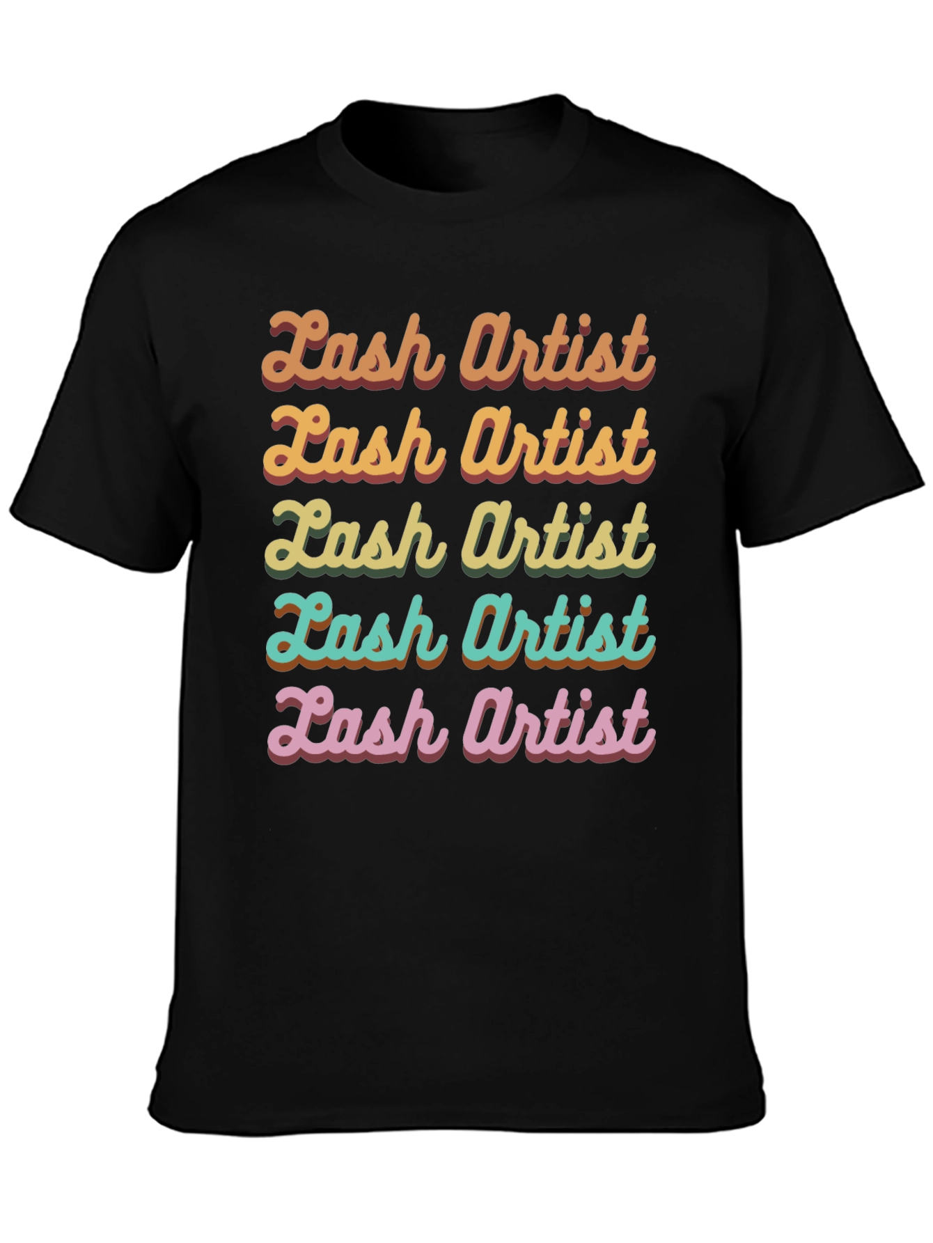 Lash Artist Retro T-Shirt - Colorful Graphic Tee