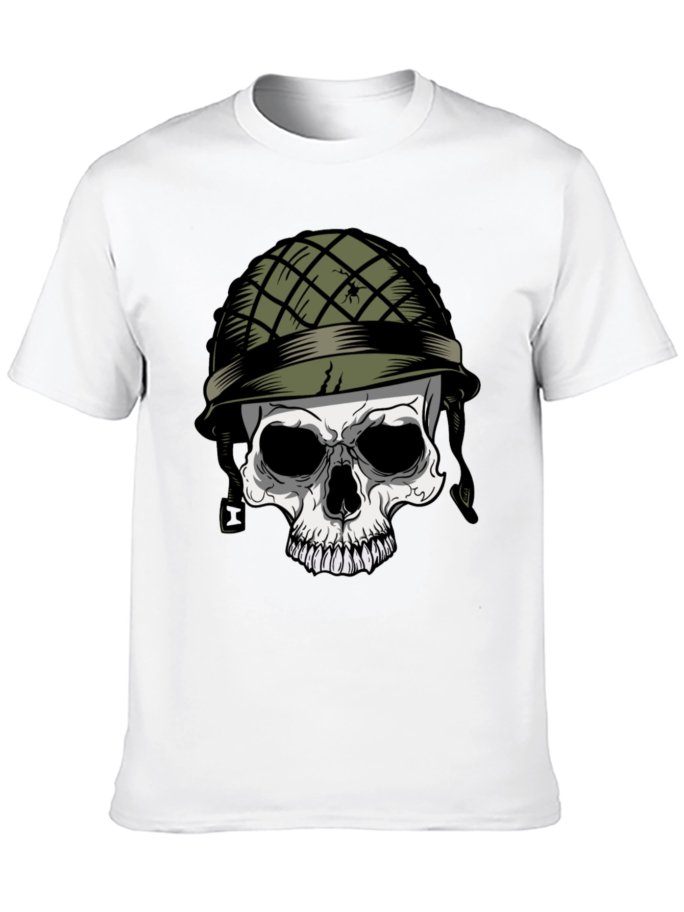 Skull Soldier Graphic Tee - Edgy Style