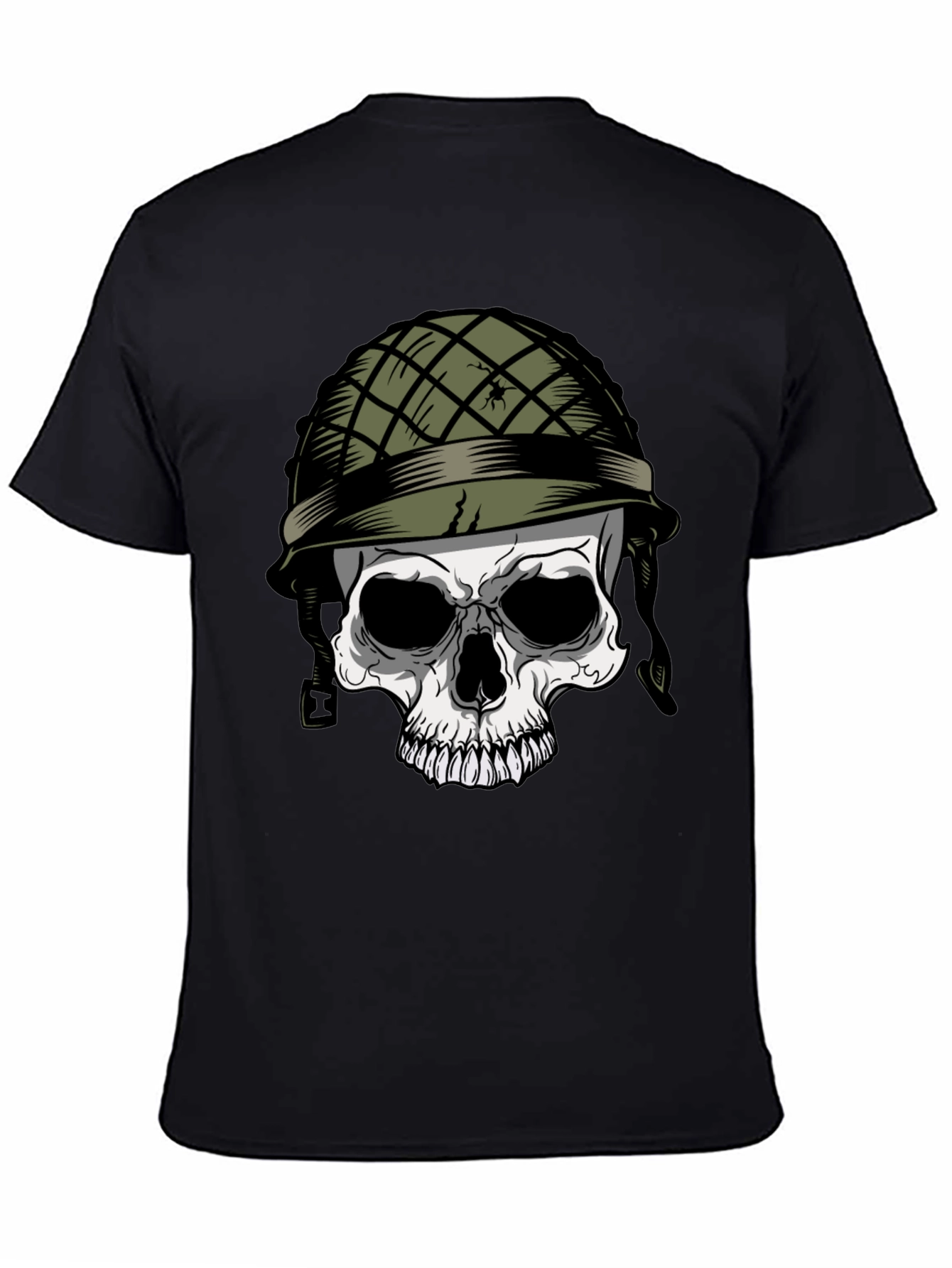 Skull Soldier Graphic Tee - Edgy Style