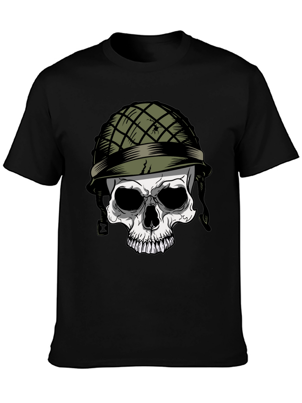 Skull Soldier Graphic Tee - Edgy Style