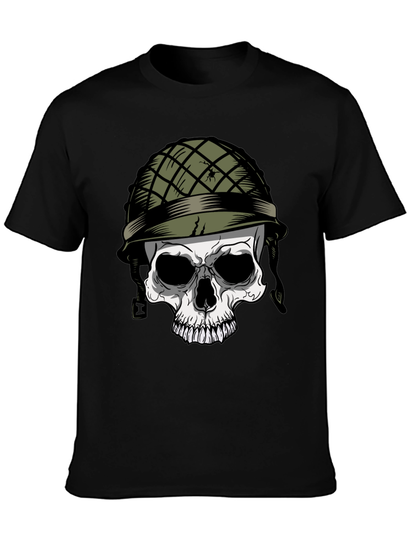 Skull Soldier Graphic Tee - Edgy Style