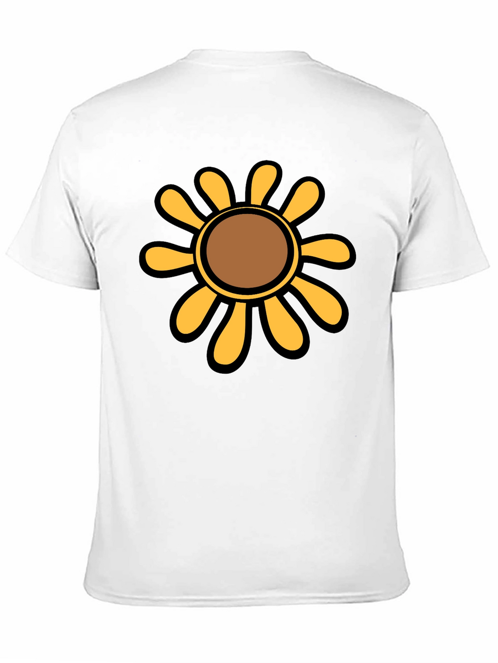 Retro Flower Graphic T-Shirt - Black