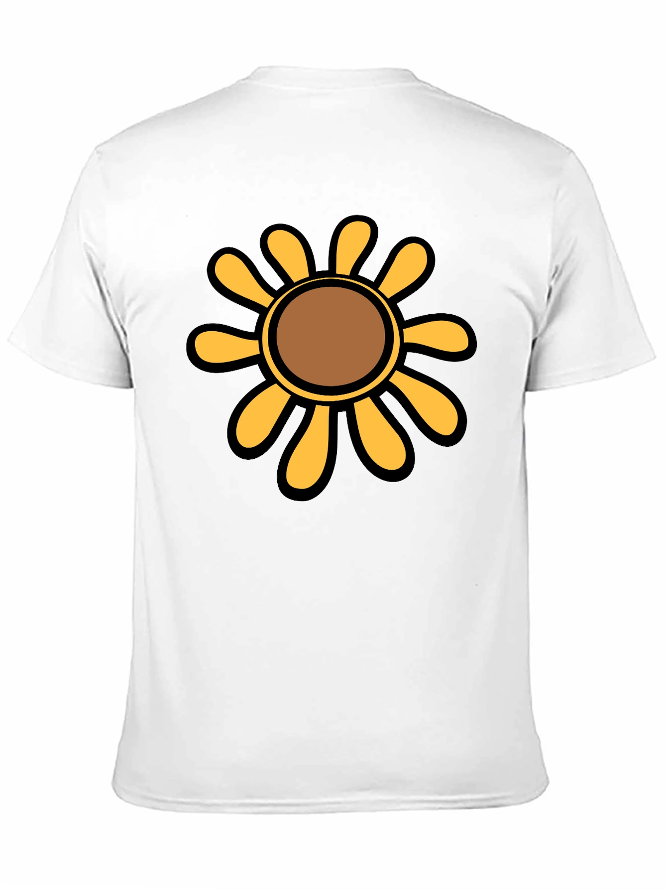 Retro Flower Graphic T-Shirt - Black