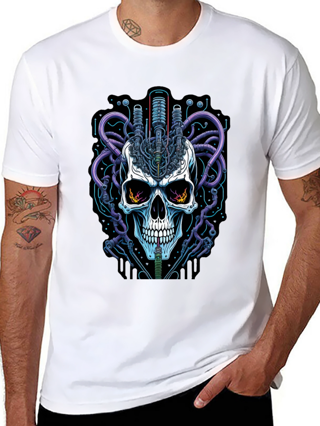 Cyberpunk Skull Graphic Tee