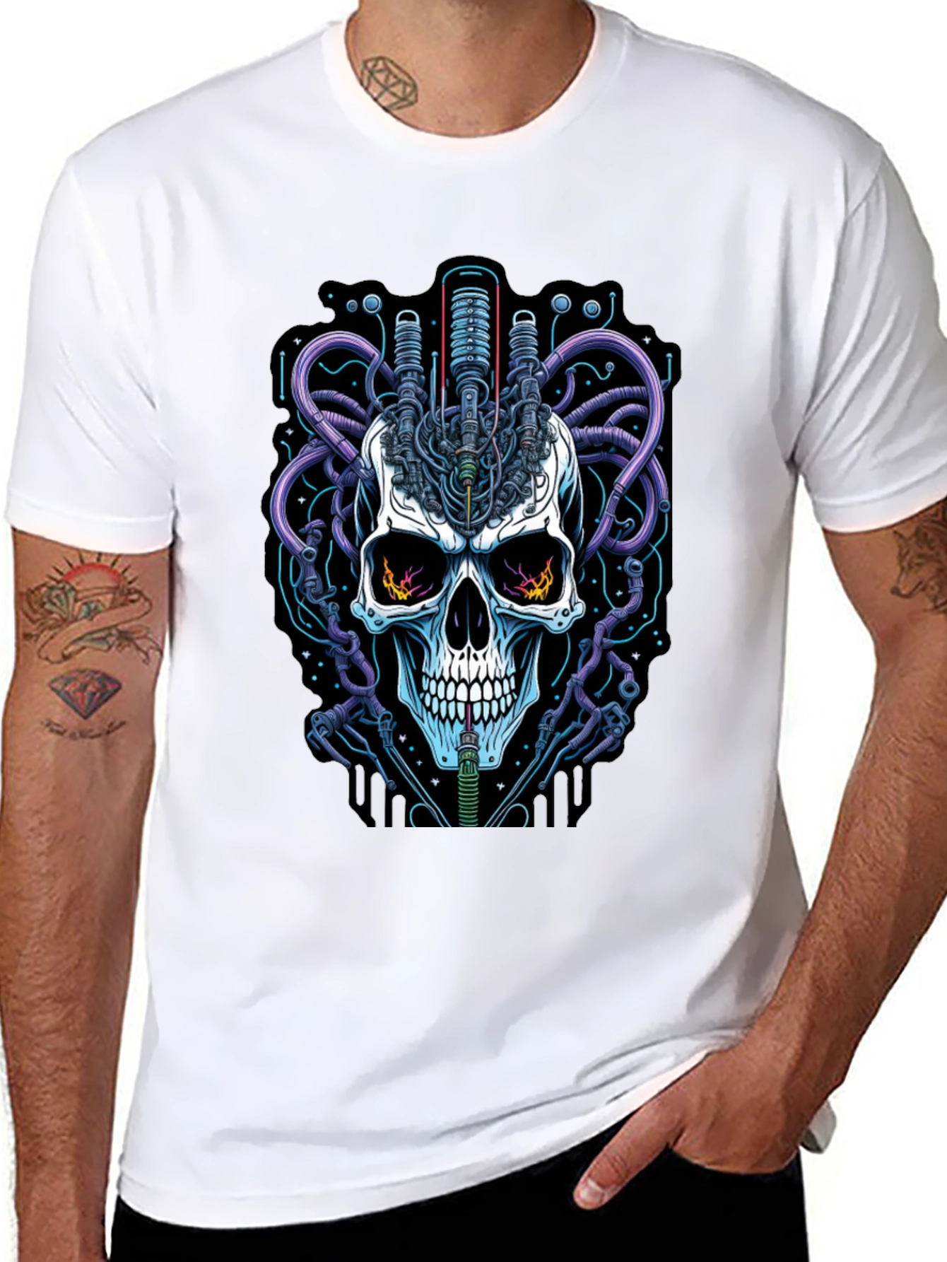 Cyberpunk Skull Graphic Tee