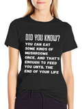 Funny Mushroom T-Shirt - Did You Know?