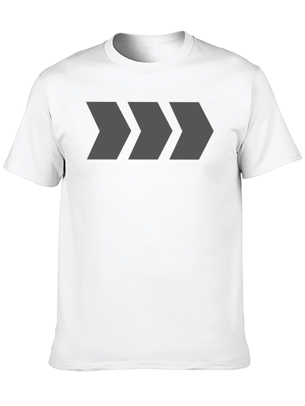 Mens Black T-Shirt with Geometric Arrow Design