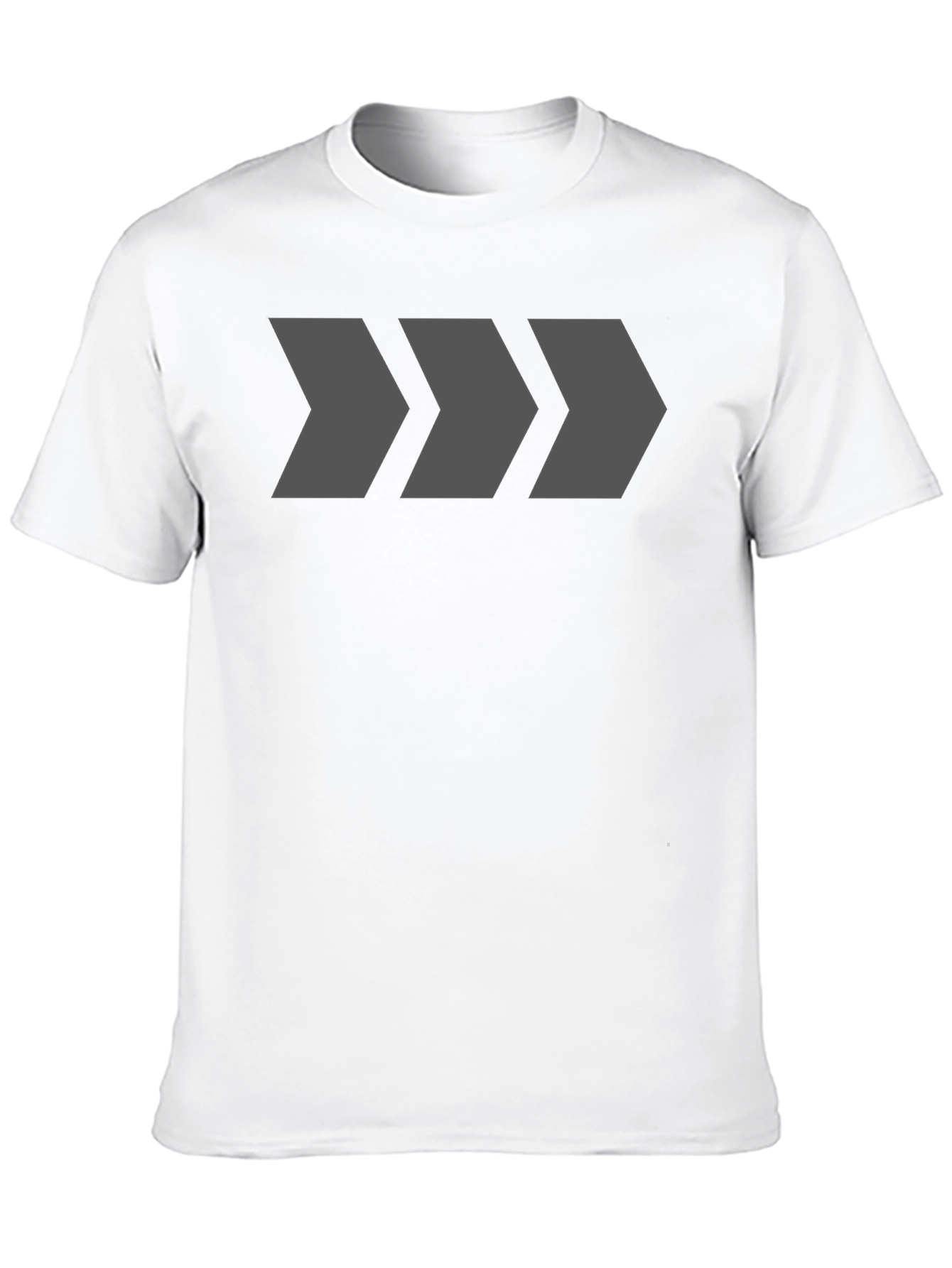 Mens Black T-Shirt with Geometric Arrow Design