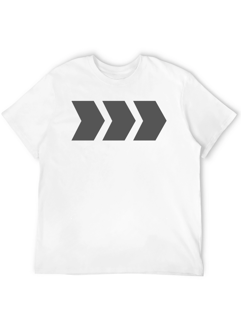 Mens Black T-Shirt with Geometric Arrow Design