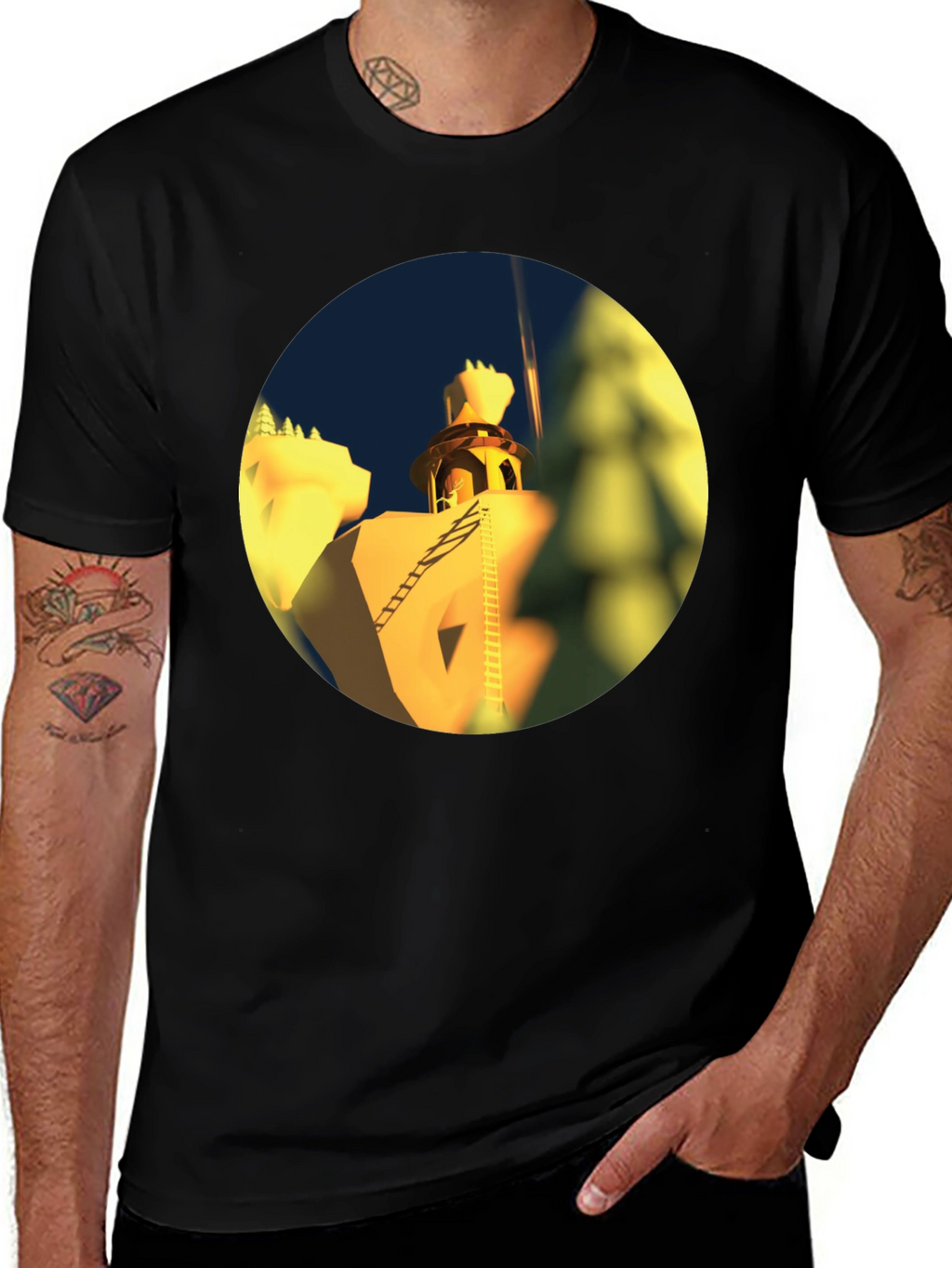 Architectural Landmark Black T-Shirt