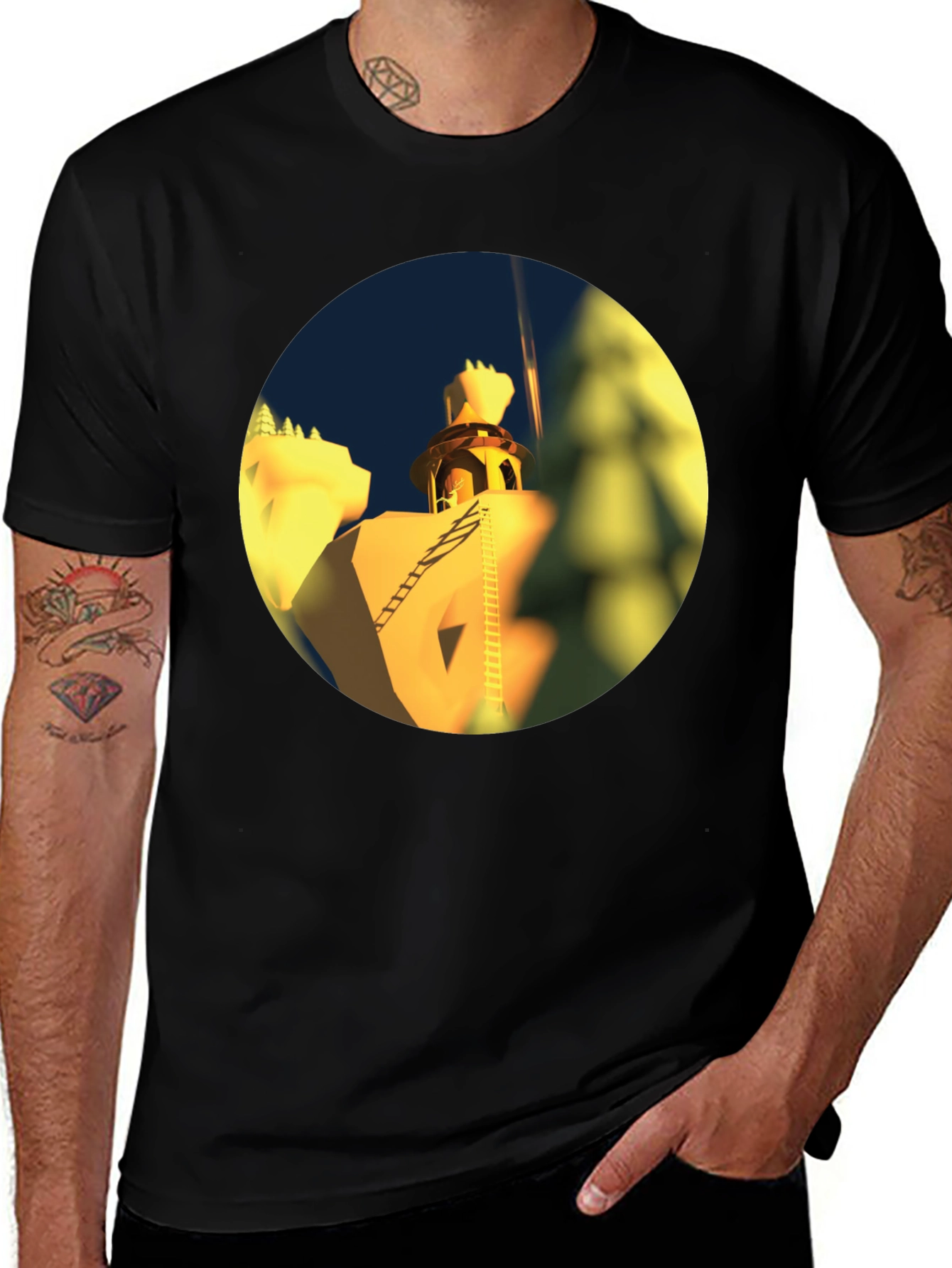 Architectural Landmark Black T-Shirt
