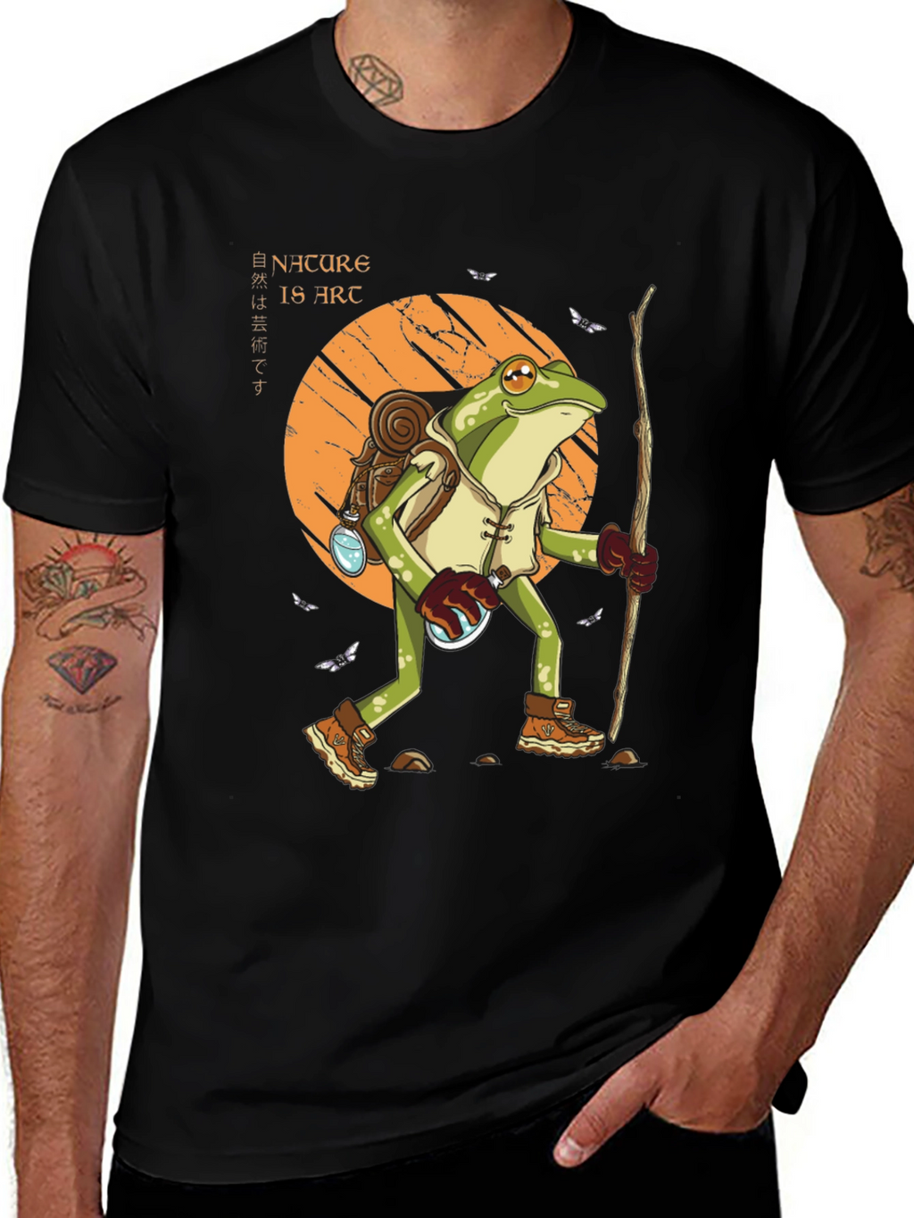 Nature Is Art Frog Hiking T-Shirt