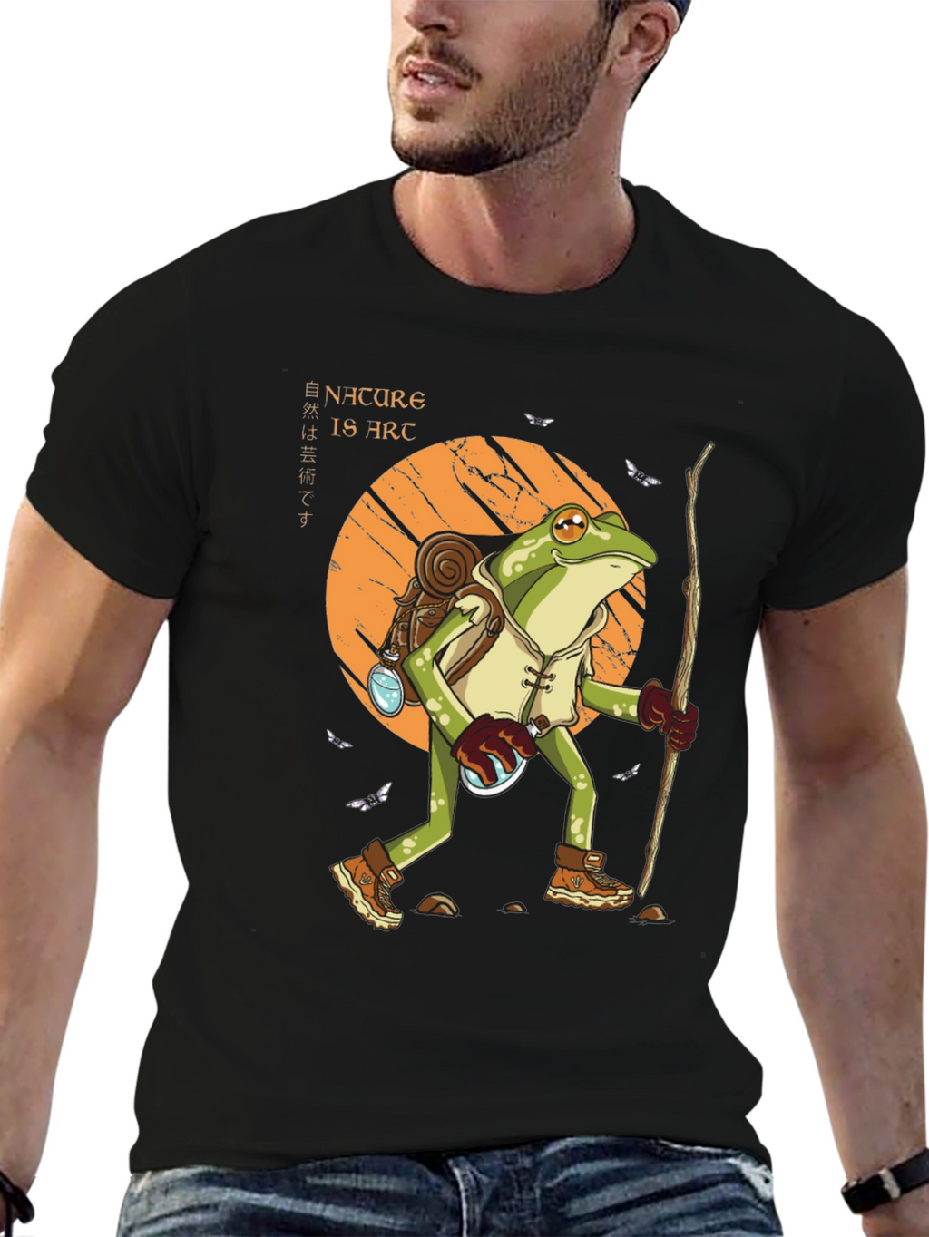 Nature Is Art Frog Hiking T-Shirt