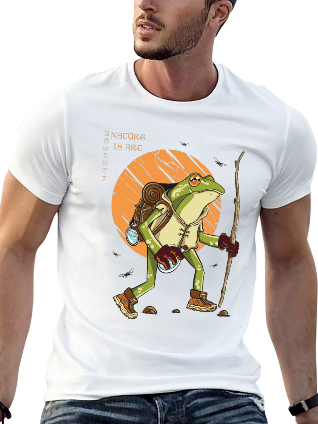 Nature Is Art Frog Hiking T-Shirt